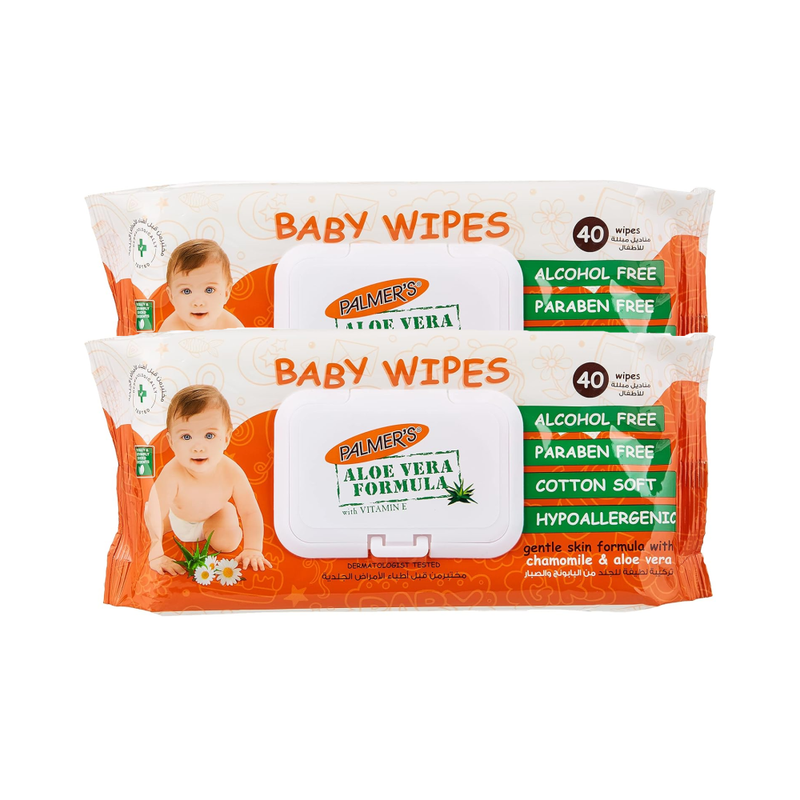 Palmer's Baby Wipes, Sensitive Skin Formula, 80 Count Twin Pack