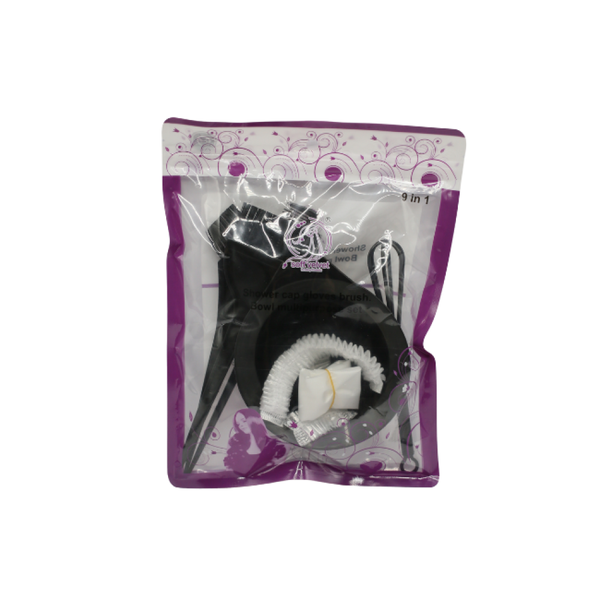 Hair Dye Applicator Kit Bowl Brush and Comb Soft Velvet