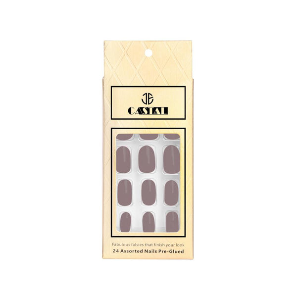 Self-Adhesive Artificial Nails Reusable B23 Castal 24 Pieces