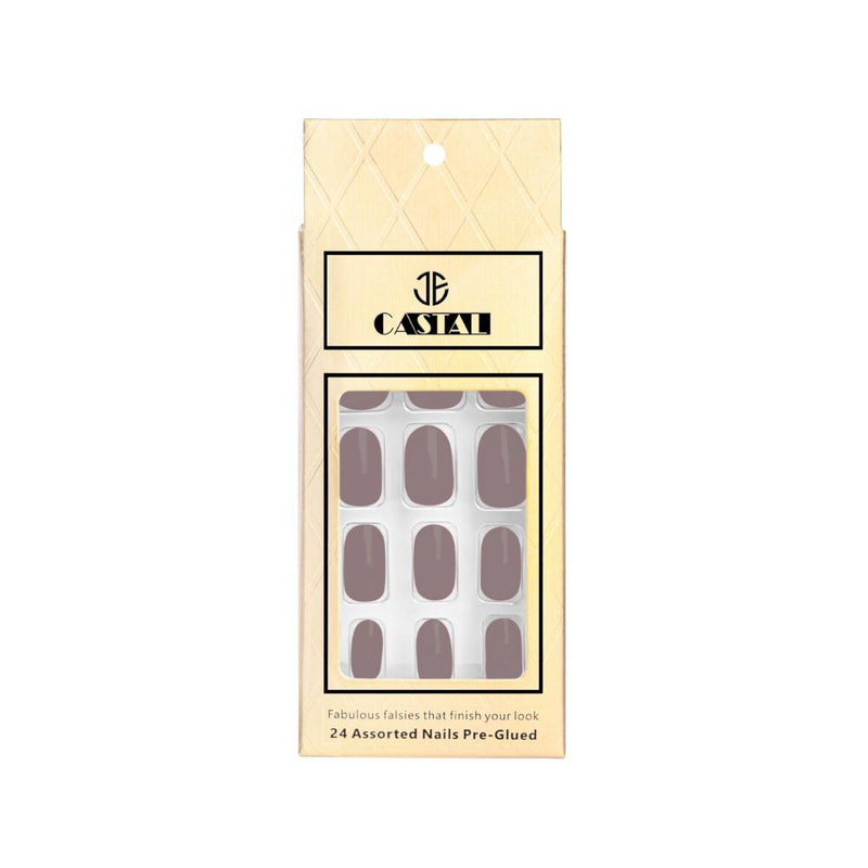 Self-Adhesive Artificial Nails Reusable B23 Castal 24 Pieces