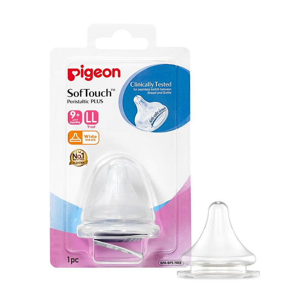 Softouch Peristaltic Plus Nipple Size LL 9 Months Plus Pigeon 1Pcs