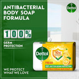Dettol Refreshing Soap Lemon & Orange Blossom Antibacterial Cleansing 120g