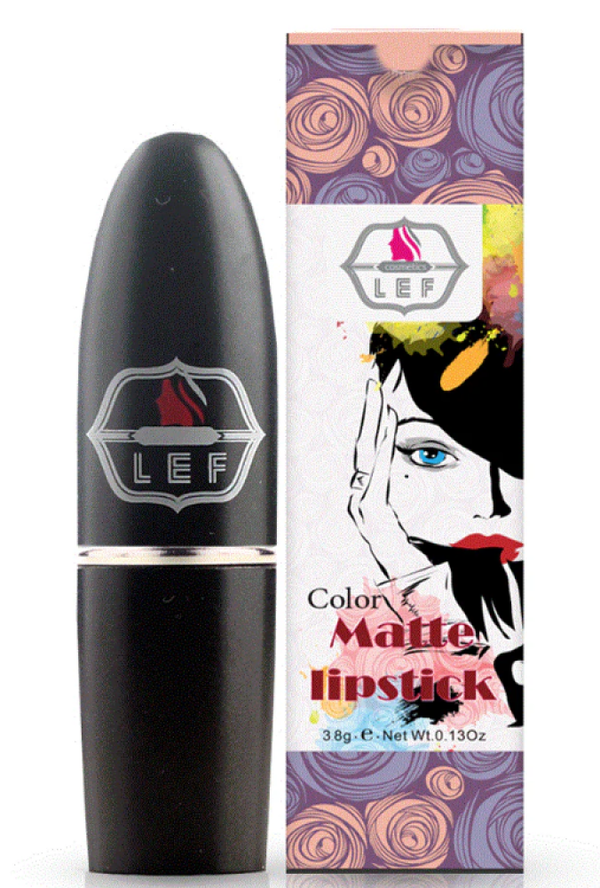 Matte Lipstick for Dry Lips Velvet Finish Shade 26 LEF COSMETIC 4g