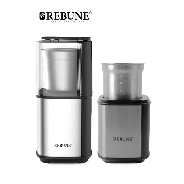 Rebune Electric Coffee and Spice Grinder, 300W, 80g Capacity, 2 Speeds