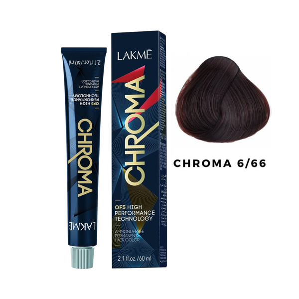 Lakme Ammonia-Free Permanent Hair Color, Dark Brown Blonde 6.66, 60ml