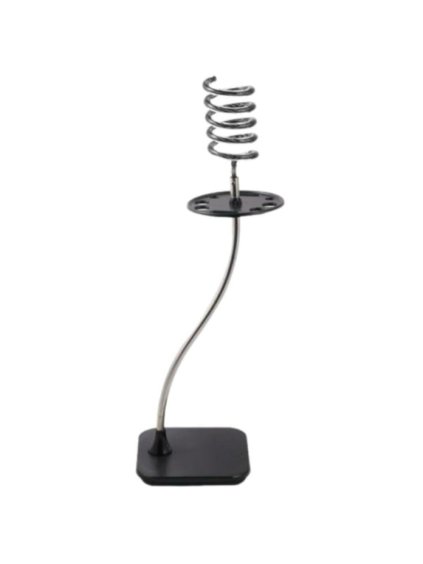 Salon System Hair Dryer Holder with Black Marble Base and Brush Slot