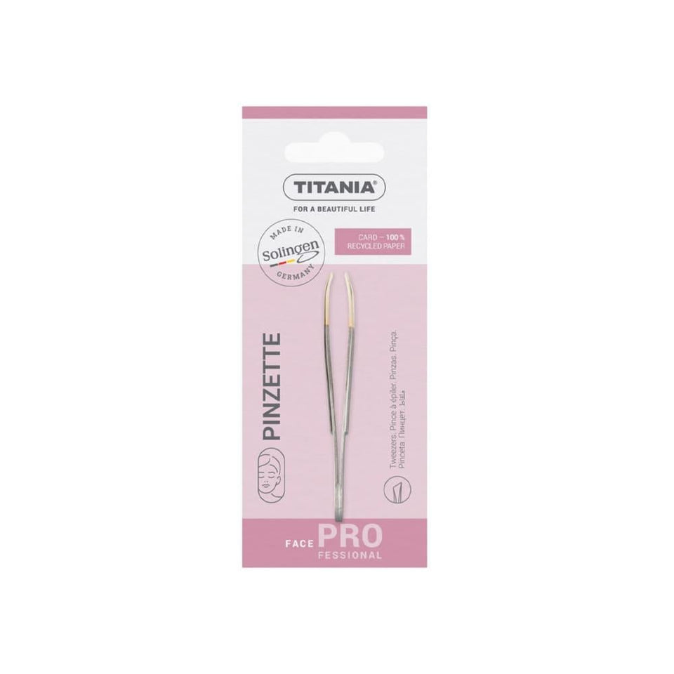 Titania Slanted Tweezers Precision Hair Removal Stainless Steel Tip 1067/G