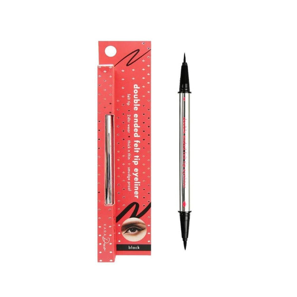Kara Duo Dual-Ended Liquid Eyeliner Pencil Waterproof Black