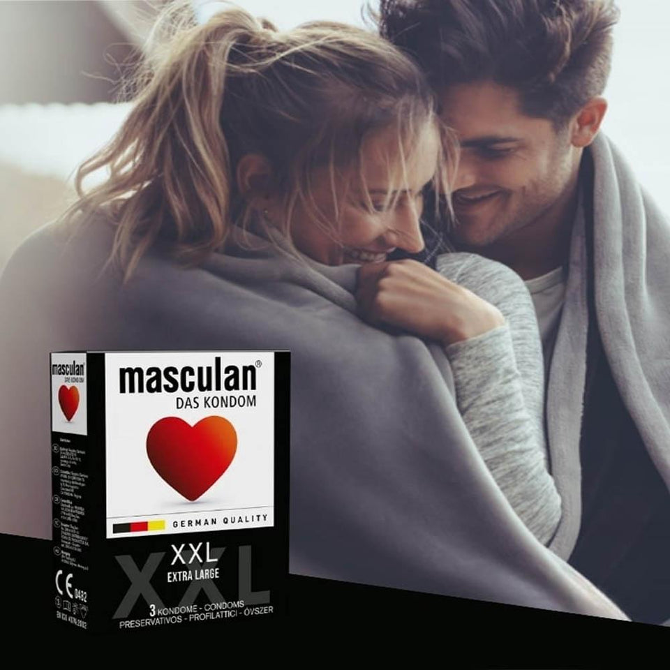 Masculan Type 5 XXL Condoms Extra Large Pre-Lubricated German Quality 3pcs
