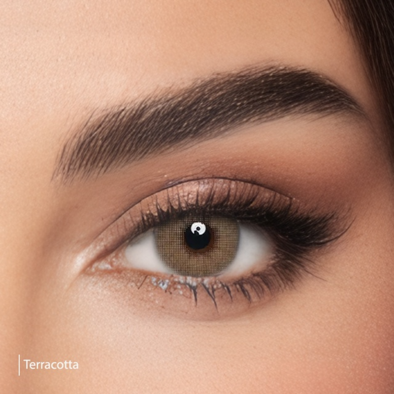 Monthly Contact Lenses Terracotta Aesthetic Colour Comfort X lens 1 Pair