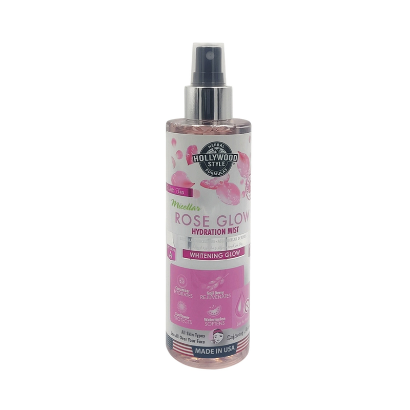 Hollywood Style Organic Rosewater Micellar Face Spray Toner 236ml