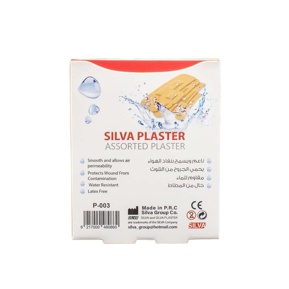 Silva Plaster Leakproof Plastic Bandages for Small Wounds 100 Pieces