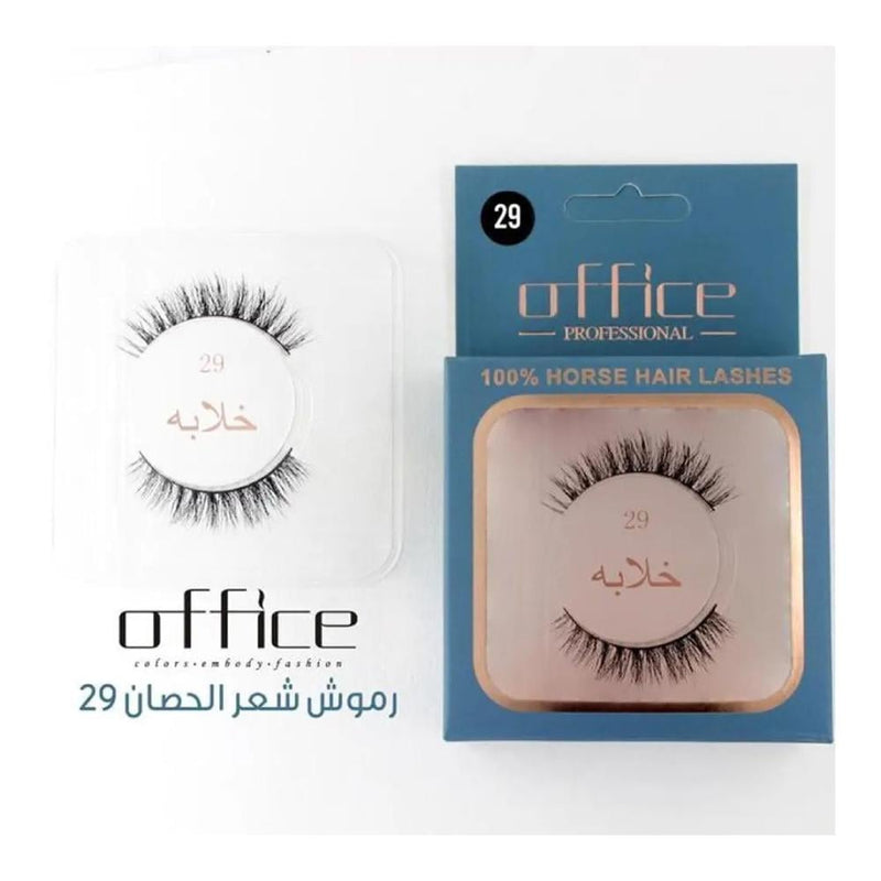 Office Horsehair Eyelashes, Natural Glossy Finish, Thick Volume