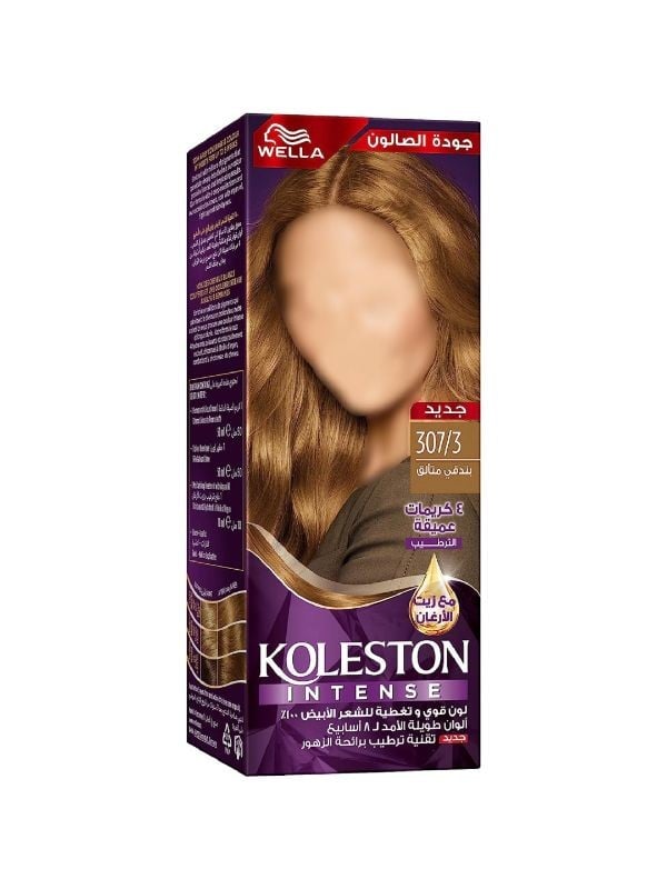 Hair Dye Shiny Hazelnut 307/3 Grey Coverage Wella Koleston 60ml