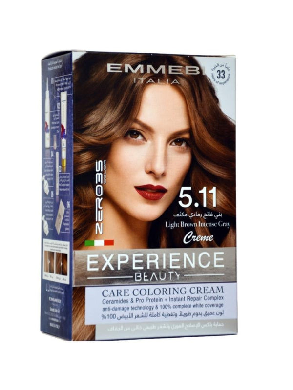 Zero 35 Permanent Hair Dye Kit - Shade 5.11 Intense Ash Brown with Ceramides