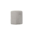 Salon System Grey Round Ladies Chair - Velvet Fabric - 39cm Height