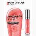 Flormar Dewy Glossy Lip Gloss, Shea Butter, 024 Coral, Non-Sticky