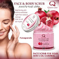 Queen Line Pomegranate Face and Body Scrub, Exfoliating Cream, 500ml