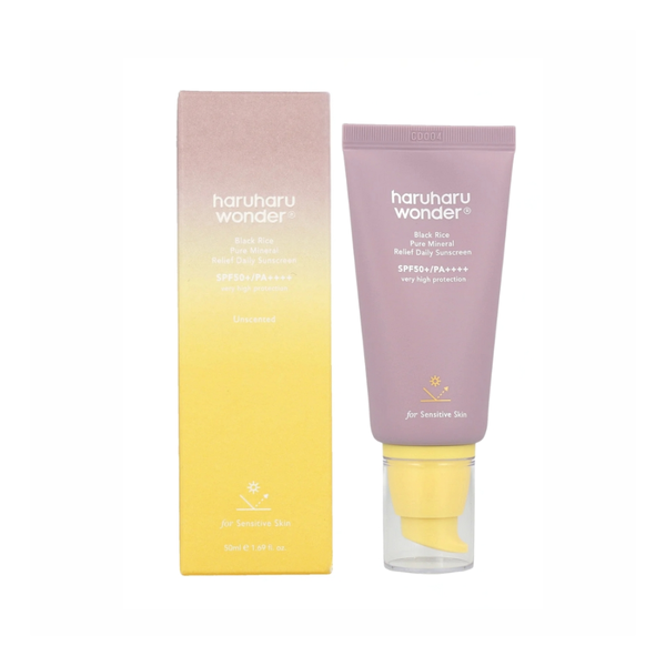 Haruharu Wonder Black Rice Daily Sunscreen SPF 50 Non-Nano Zinc Oxide 50ml