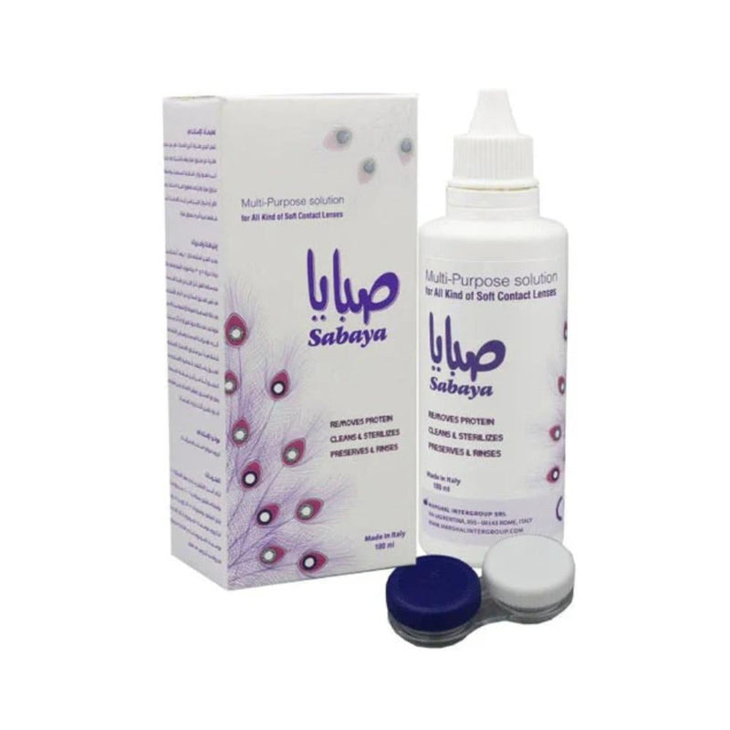 Sabaya Multi-Use Contact Lens Solution, 100ml - For Daily & Monthly Lenses