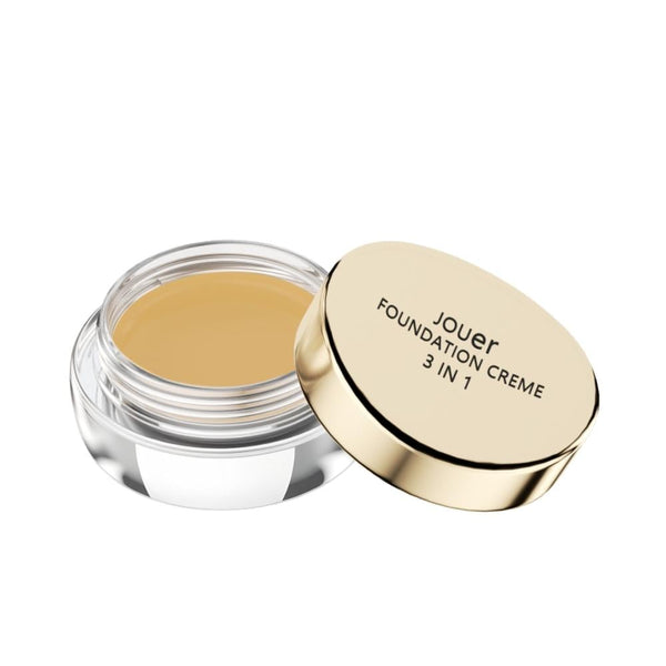 Jouer 3-in-1 Foundation Cream, 62 Sun Beige, Long-Lasting, Oil-Free