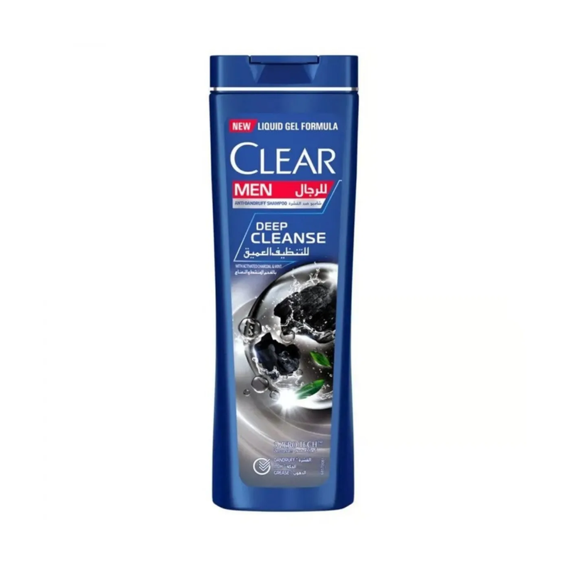 Clear Men Deep Clean Anti-Dandruff Shampoo with Activated Charcoal, 190ml