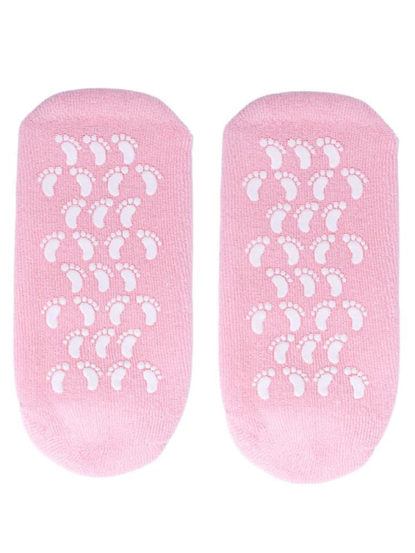 Best Moisturizing Gel Socks Spa System Foot Care Vitamin E Pink