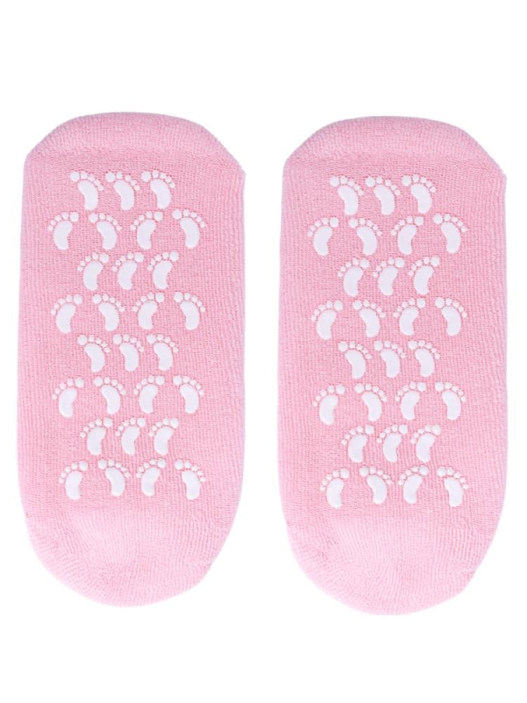 Best Moisturizing Gel Socks Spa System Foot Care Vitamin E Pink