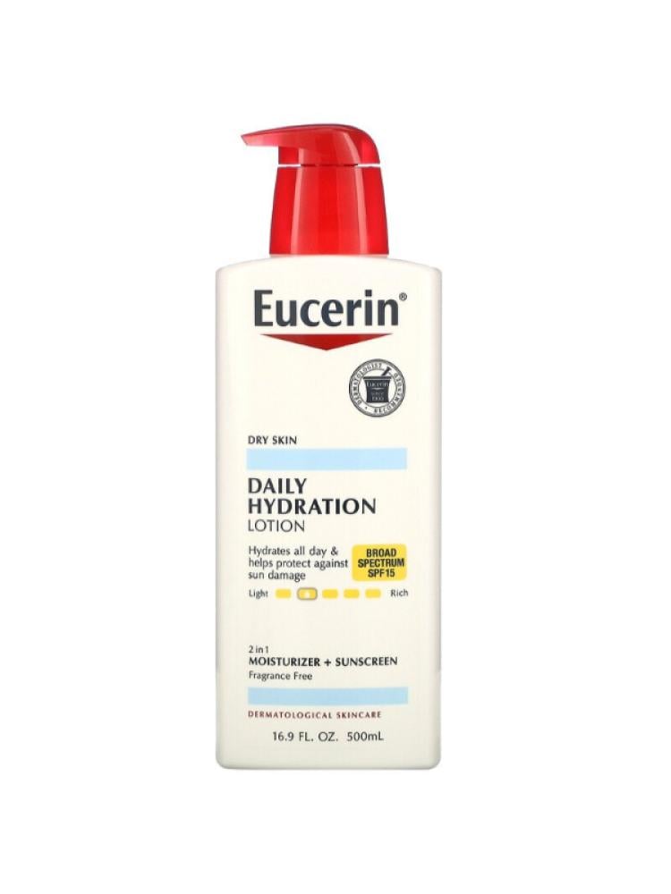 Fragrance Free Sunscreen Lotion SPF 15 Daily Moisturizing Eucerin 500ml