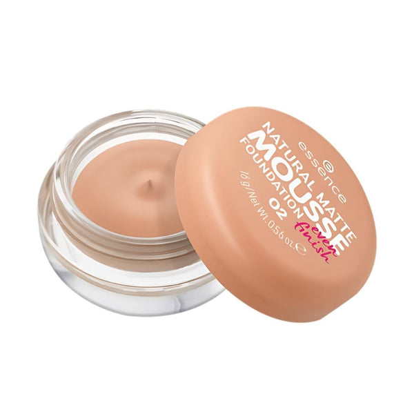 Essence Natural Matte Mousse Foundation Shade 02 16g Light Coverage