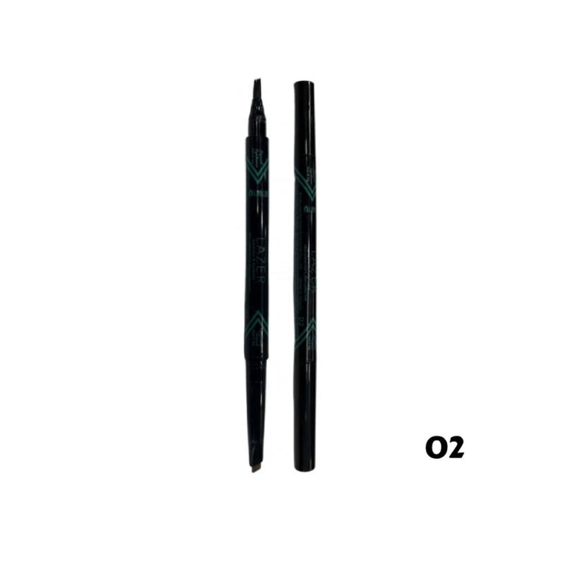 Lee Lee Lazer 2-in-1 Eyebrow Pencil, Liquid and Dry Dual-Ended Tool
