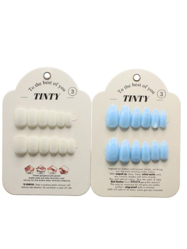 Fake Toe Nails Press-On Artificial Nails 24 Pieces No.3 Tinty