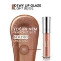 Flormar Dewy Shine Lip Gloss Light Beige 02 4.5ml Shea Butter