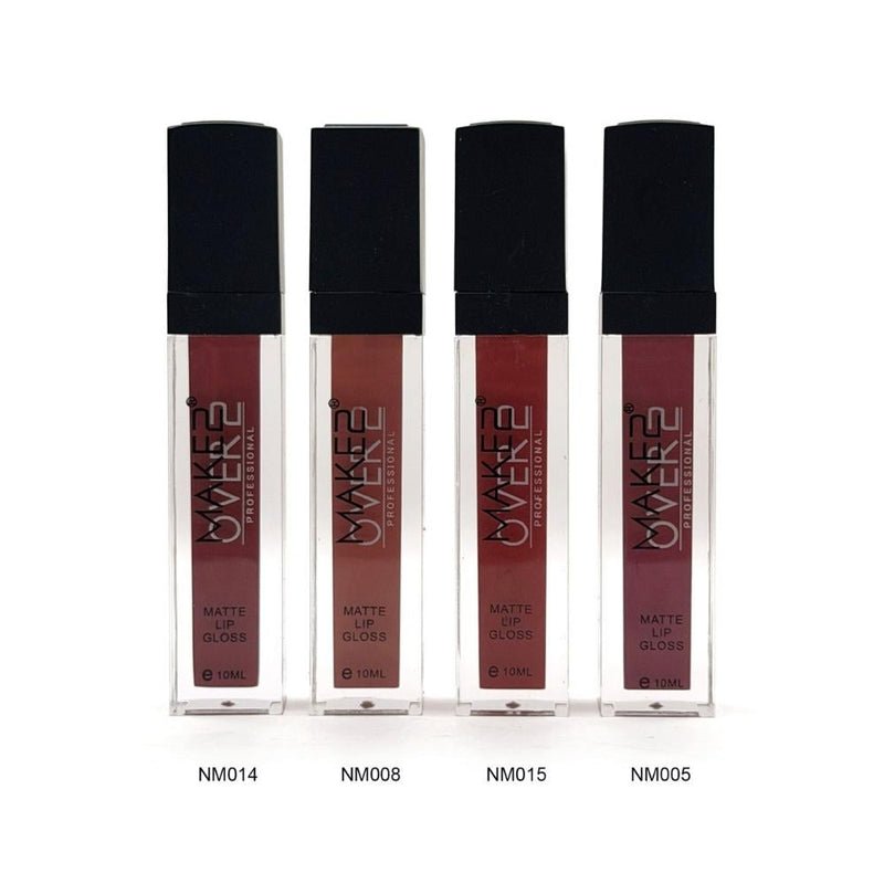 Make Over 22 Matte Liquid Lipstick Set, 4-Piece, Long-Lasting Bold Colors