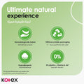 Kotex 100% Cotton Natural Daily Pads Regular Size - 84 Count