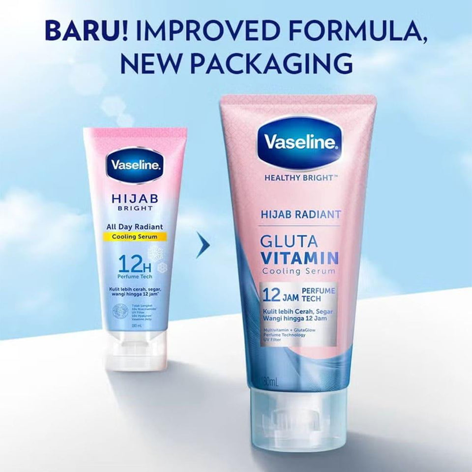 Vaseline Gluta Vitamin Body Serum Cooling Refreshing Skin 180ml
