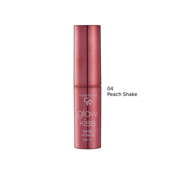 Golden Rose Glow Kiss Tinted Lip Balm, SPF 15, 04 Peach Chic, 3g