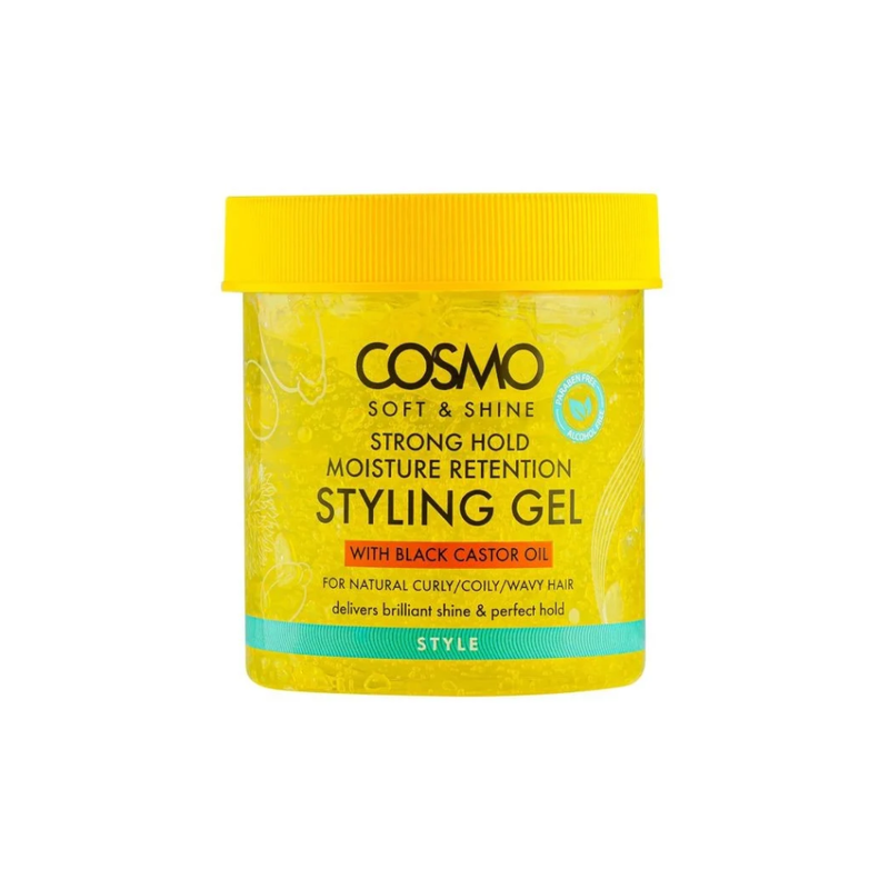 Cosmo Styling Gel for Curly Hair Castor Oil Medium to Strong Hold 450g