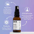 Retinol Facial Serum for Smooth Radiant Skin by Q+A 30ml
