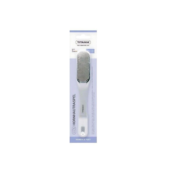 Titania Rectangular Iron Foot File with Angled Grip for Callus Removal