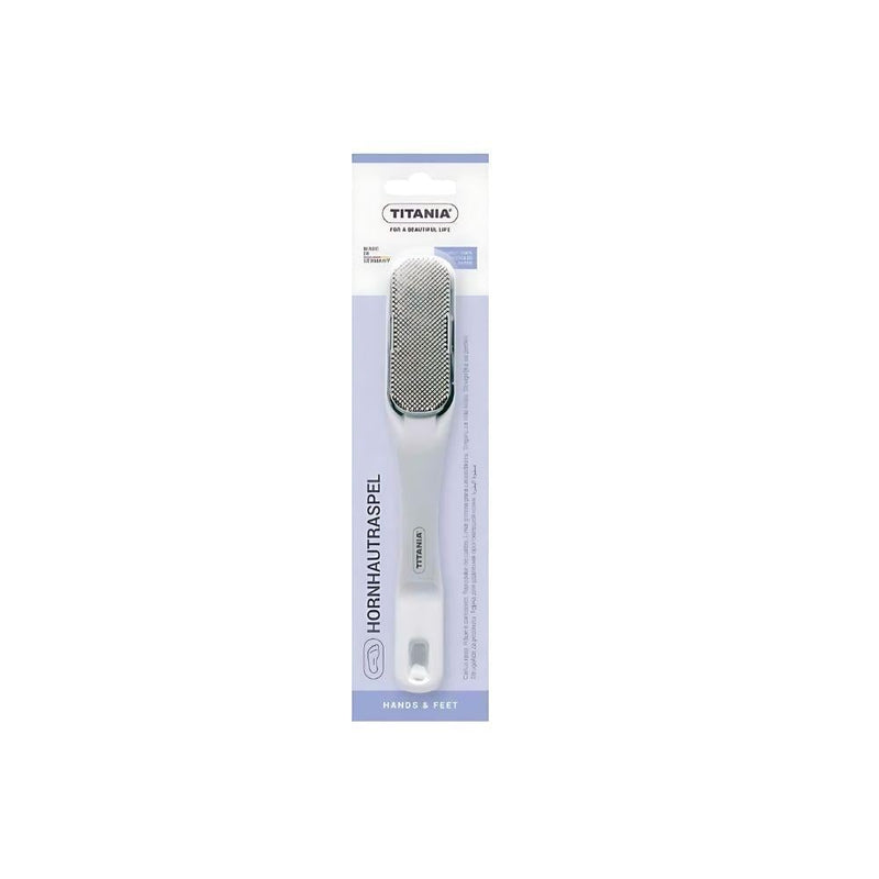 Titania Rectangular Iron Foot File with Angled Grip for Callus Removal