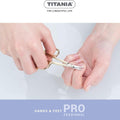 Titania Gold-Plated Cuticle Scissors for Precision Grooming