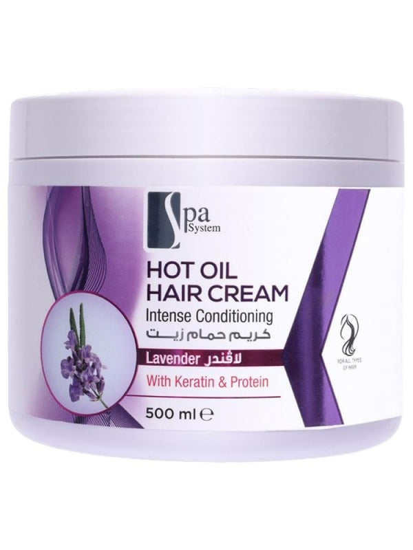 Hair Cream Lavender Hot Oil Keratin Protein Spa System 500ml
