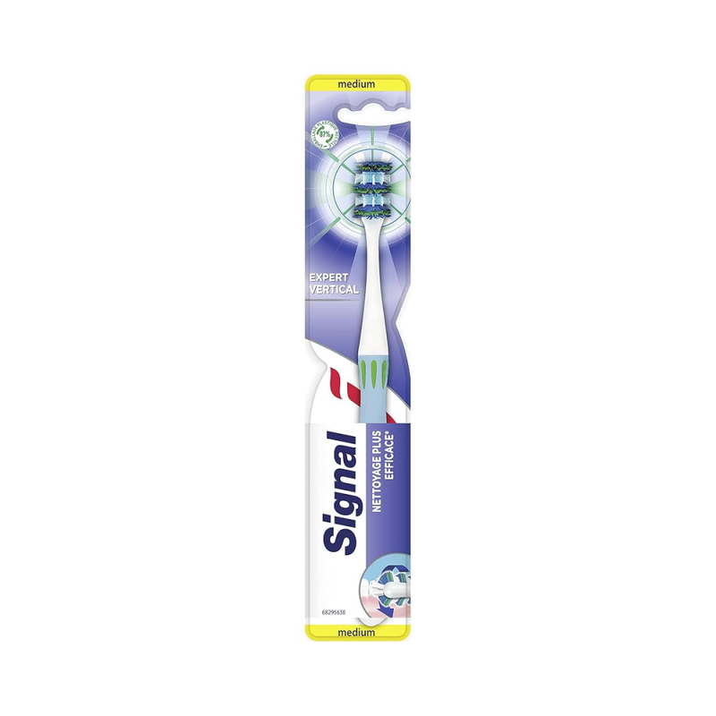 Manual Toothbrush Medium Bristle Vertical Expert Plaque Removal Signal 1 Piece