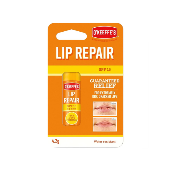 O'Keeffe's Lip Repair Balm with SPF 15 Sunscreen for Dry Lips, 4.2g