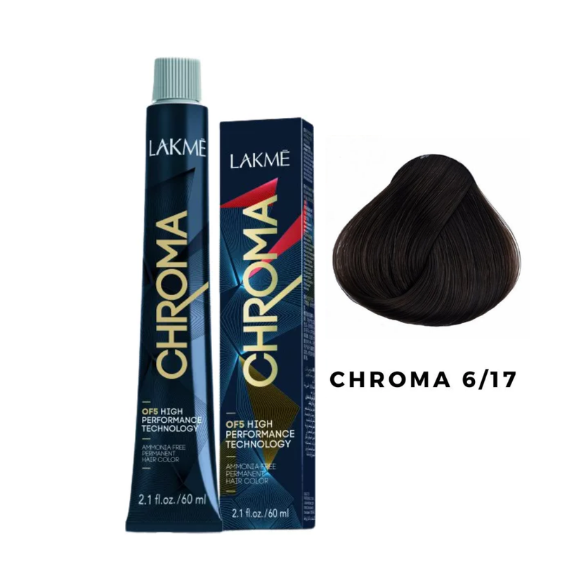 Lakme Ammonia-Free Permanent Hair Color Dark Ash Blonde 6.17 60ml
