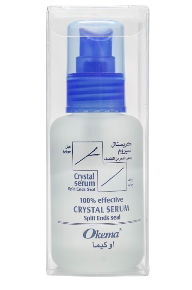 Hair Serum For Split Ends Nourishing Crystal Formula Okema