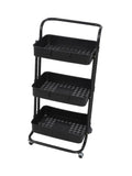 Salon System 3-Tier Mesh Trolley, Black