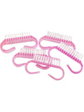 Salon System Manicure and Pedicure Brush Set - 12 Pieces - Pink