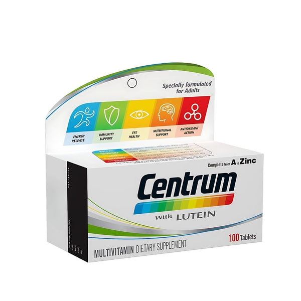 Centrum Multivitamin & Mineral Tablets with Lutein, 100 Count